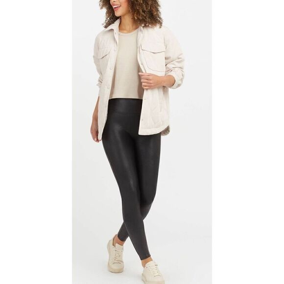Spanx Best seller womens Faux Leather Leggings Size Large - Picture 1 of 6